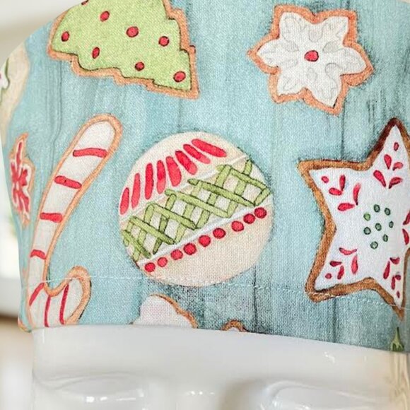 Christmas Icing Cookies ~ EURO Scrub Cap, Surgical Hat, OR, CNA, Gift - Picture 3 of 6